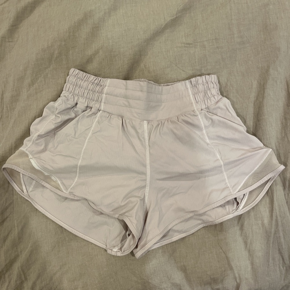 LIGHT PURPLE/GREY LULULEMON HOTTY HOT SHORTS